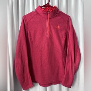 The North Face women’s size L Nantucket red Glacier 2/4 zip pullover sweatshirt